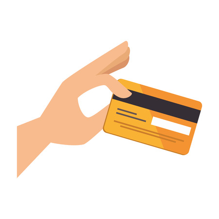 hand with credit card vector illustration designのイラスト素材