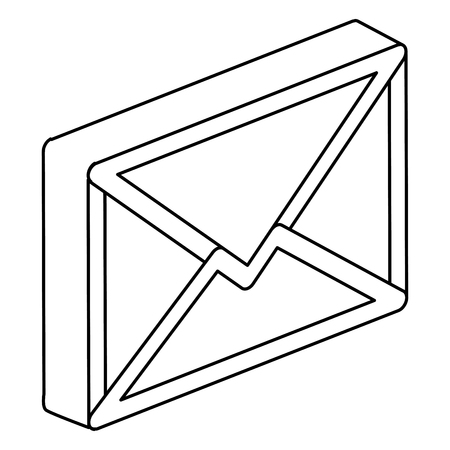 mail envelope isolated icon vector illustration designのイラスト素材