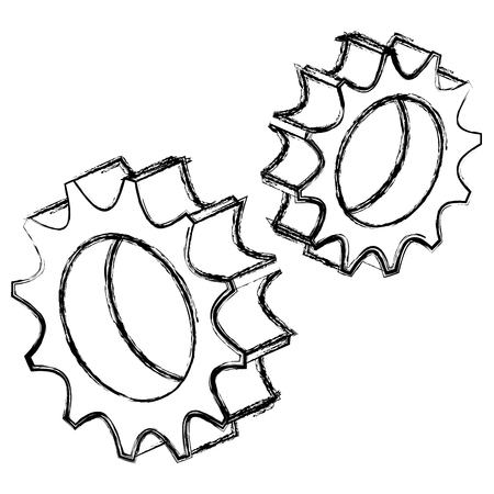 gear machine isolated icon vector illustration designのイラスト素材