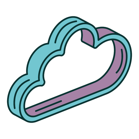 cloud computing isolated icon vector illustration designのイラスト素材