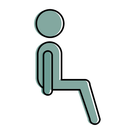 silhouette of passenger sitting vector illustration designのイラスト素材