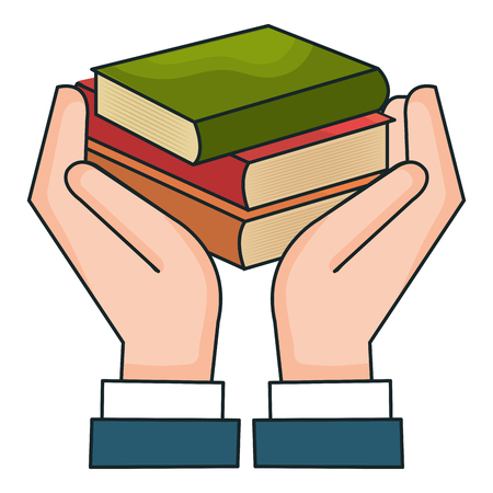 hands with books icon vector illustration designのイラスト素材