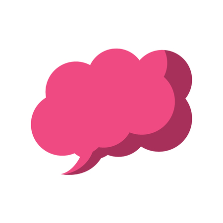 pink speech bubble message dialog chat vector illustrationのイラスト素材