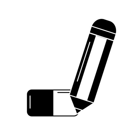 School pencil and eraser, vector illustration.のイラスト素材