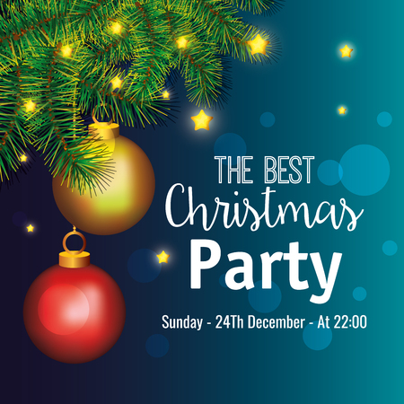 invitation to Christmas party vector illustration designのイラスト素材