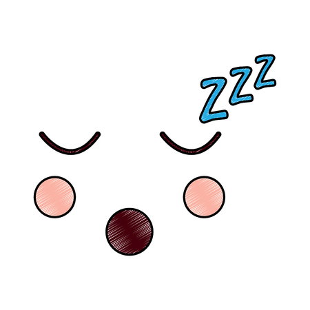 face expression facial gesture cartoon vector illustrationのイラスト素材