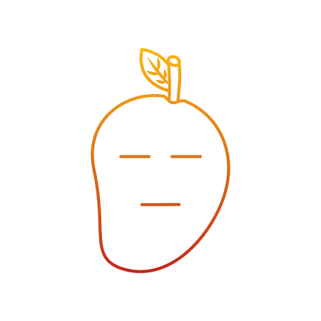 Fruit cartoon character facial expression vector illustrationのイラスト素材