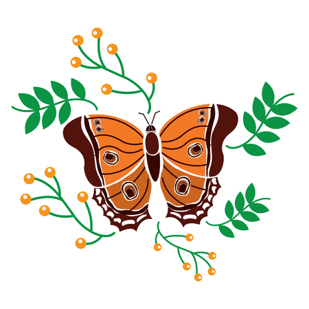 Flowers and butterfly icon image vector illustration designのイラスト素材