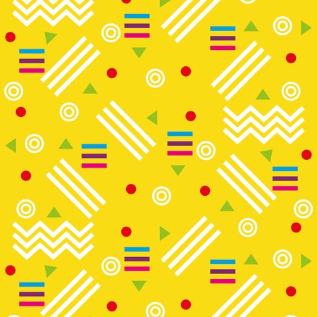 lines figures and colors young pattern background vector illustrationのイラスト素材