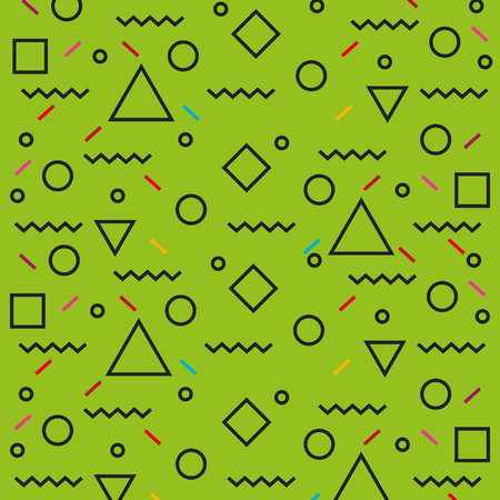 lines figures and colors young pattern background vector illustrationのイラスト素材
