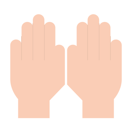 Hands protected, isolated icon vector illustration design.のイラスト素材