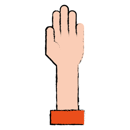 hand human isolated icon vector illustration designのイラスト素材