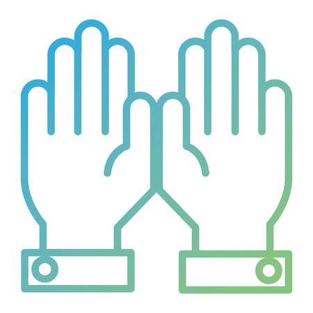 hands protected isolated icon vector illustration designのイラスト素材