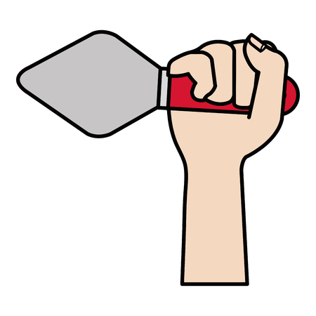 hand with spatula tool isolated icon vector illustration designのイラスト素材