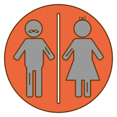 gender silhouette human icon vector illustration designのイラスト素材