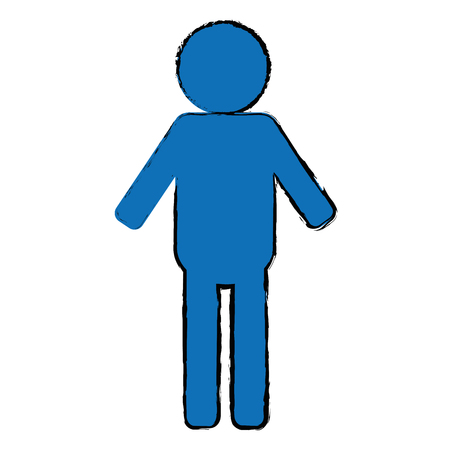 gender male silhouette human icon vector illustration designのイラスト素材