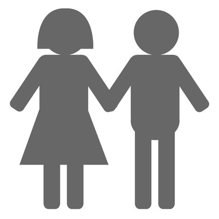 gender silhouette human icon vector illustration designのイラスト素材