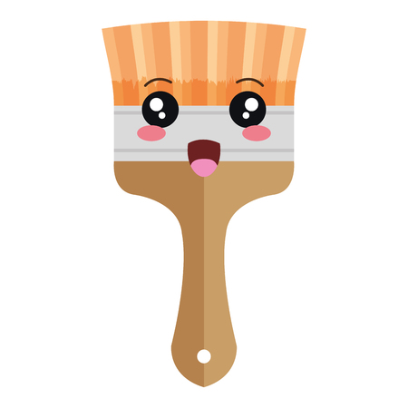 paint brush character vector illustration designのイラスト素材