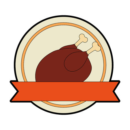 dish with chicken isolated icon vector illustration designのイラスト素材