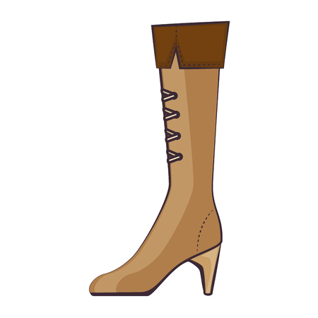 elegant heeled boots icon vector illustration designのイラスト素材