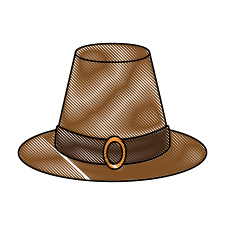 thanksgiving hat isolated icon vector illustration designのイラスト素材