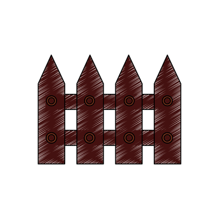 fence wooden section icon image vector illustration design のイラスト素材