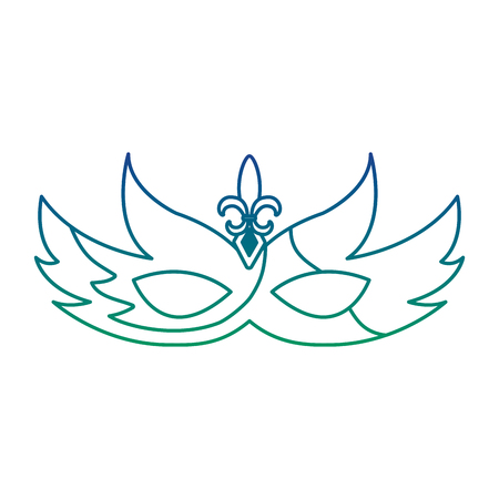 mardi gras glitter mask with fleur-de-lis carnaval vector illustrationのイラスト素材