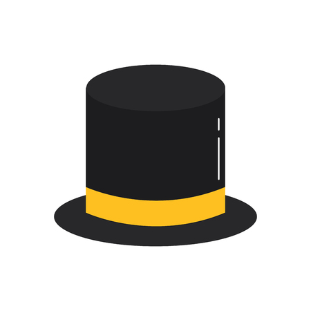 top hat accessory elegance fashion vector illustrationのイラスト素材