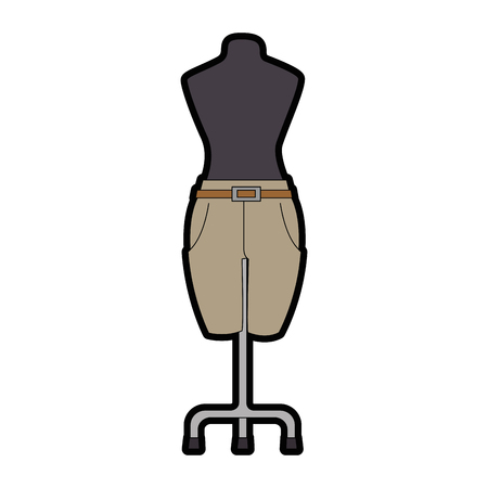elegant pants for women in manikin vector illustration designのイラスト素材