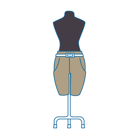 Elegant pants for women in manikin vector illustration designのイラスト素材
