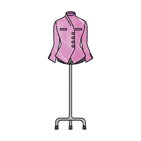 elegant blouse for women in manikin vector illustration designのイラスト素材