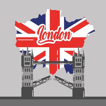 london bridge building map uk landmark vector illustrationのイラスト素材
