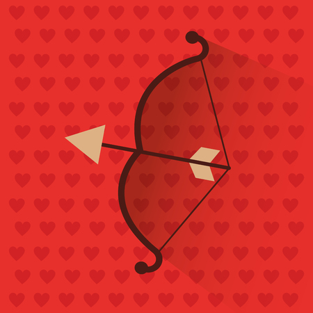 bow and arrow love romantic symbol vector illustrationのイラスト素材