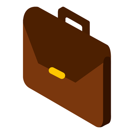 business briefcase isometric accessory object vector illustrationのイラスト素材