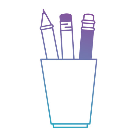 pencil holders isolated icon vector illustration designのイラスト素材