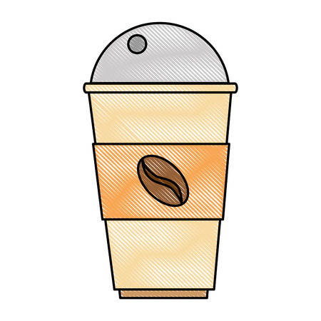 coffee in plastic cup vector illustration designのイラスト素材