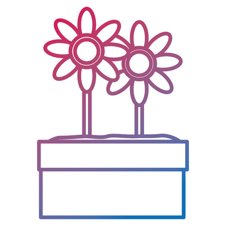 flower in pot icon vector illustration designのイラスト素材