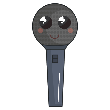 Microphone device character illustration design.のイラスト素材