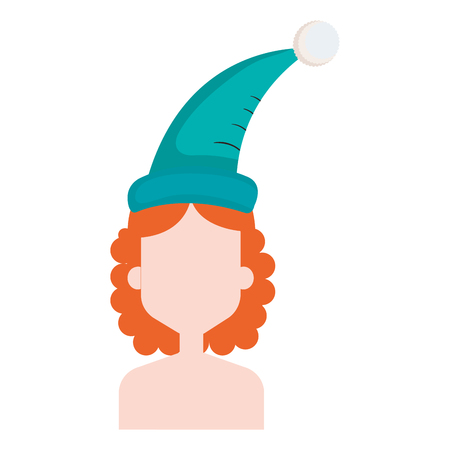 woman with sleeping hat vector illustration designのイラスト素材