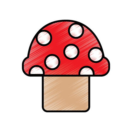 Video game mushroom entertaining element play vector illustration drawingのイラスト素材