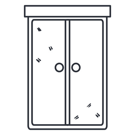 bedroom windows night isolated icon vector illustration designのイラスト素材