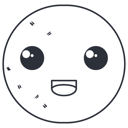 moon character isolated icon vector illustration designのイラスト素材