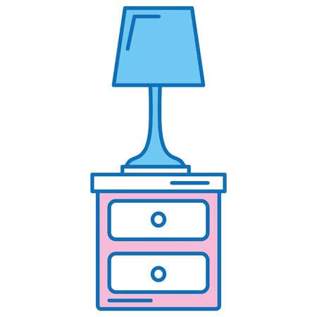 bedroom lamp in drawer isolated icon vector illustration designのイラスト素材