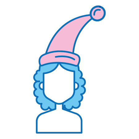 woman with sleeping hat vector illustration designのイラスト素材