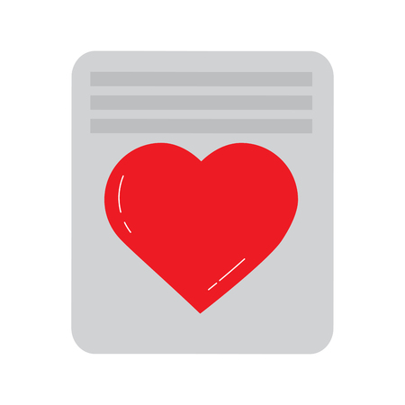 Valentine's day letter card greeting vector illustrationのイラスト素材