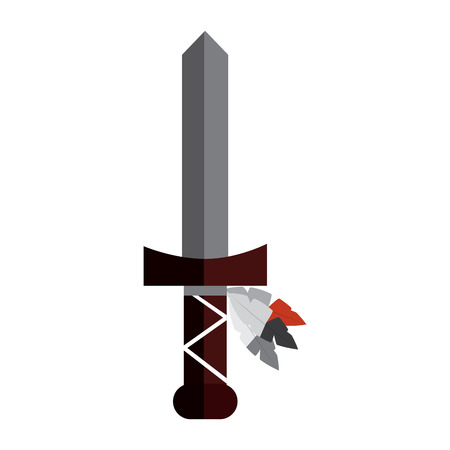 sword native american indian weapon vector illustrationのイラスト素材
