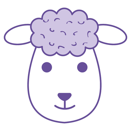 cute sheep character icon vector illustration designのイラスト素材