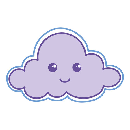cloud sky character vector illustration designのイラスト素材