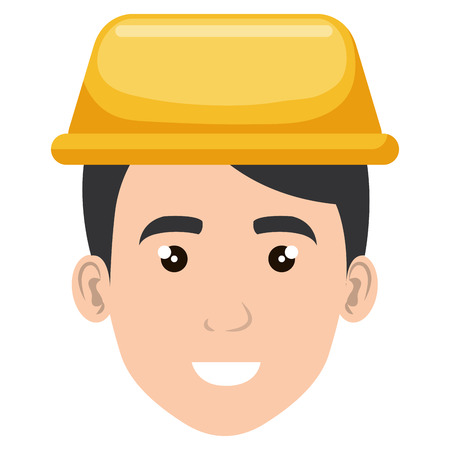 young man with taxi light avatar character vector illustration designのイラスト素材