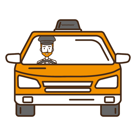 taxi with driver service public icon vector illustration designのイラスト素材
